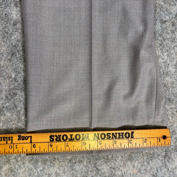 BRAGGI BY LOUIS RAPHAEL Mens Light Grey Dress Pants 40x32 Flat Front Classic Fit - Picture 13 of 15